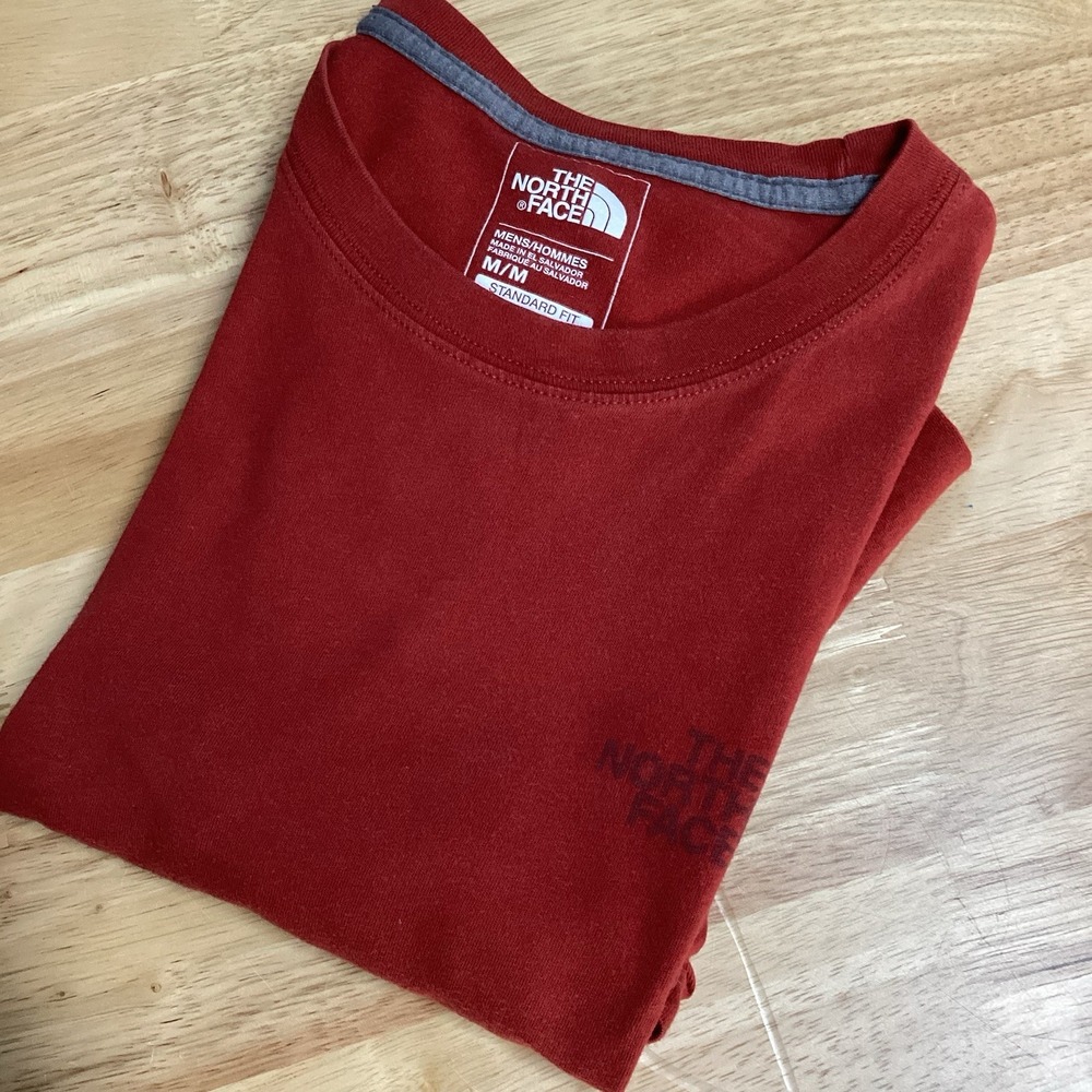 Mens The North Face standard‎ Fit crew neck tee red medium
